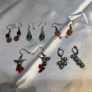 LOT Handmade Drop Earrings 5 Pair